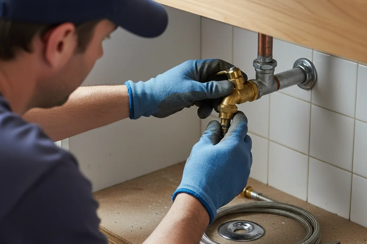 Shutoff valve and fitting work during Emergency Plumbing in Berthoud